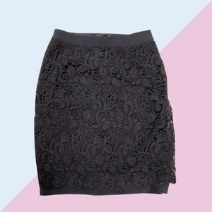 French Connection Navy Lace Skirt
